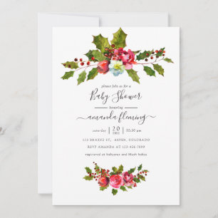Invitation Baby Shower de Noël