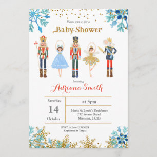 Invitation baby shower de noisette Hiver