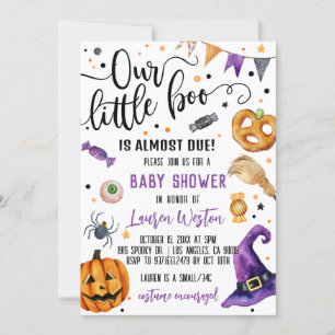 Invitation Baby shower de notre petit Boo Hallowee