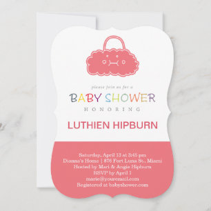 Invitation baby shower de nuages de sac