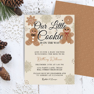 Invitation Baby shower de pain d'épices   Little Cookie