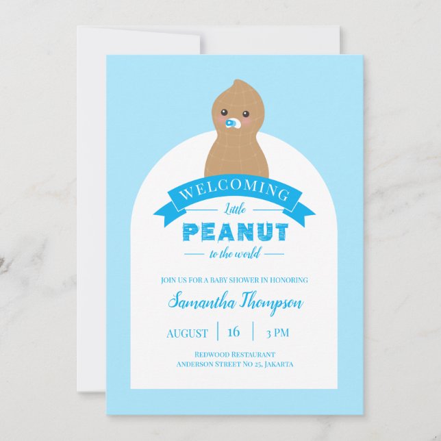 Invitation Baby shower de Petite Arachide (Devant)