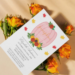 Invitation Baby shower de petite Citrouille automnale fille