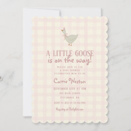 Invitation Baby shower de petite fille d'oie