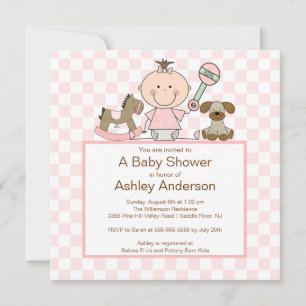 Invitation Baby shower de petite fille Figur