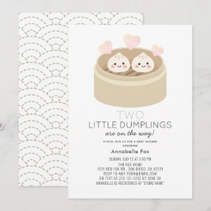 Invitation Baby shower de petits jumeaux jetables