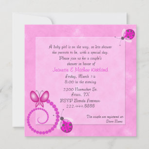Invitation Baby shower de Pink Bugs Couple