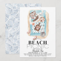 Baby shower de pique-nique de plage Indigo