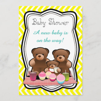 Invitation Baby shower de pique-nique Teddy Bear