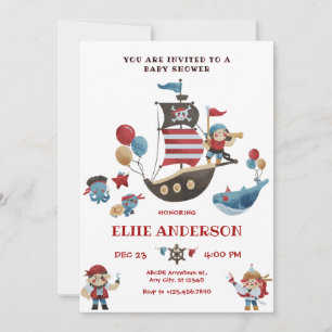 Invitation Baby shower de pirates
