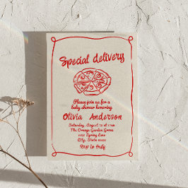 Invitation Baby shower de plaisir de livraison spéciale à la 