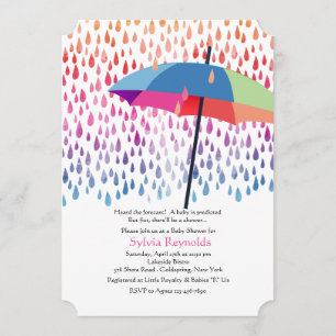 Invitation Baby shower de pluie de printemps