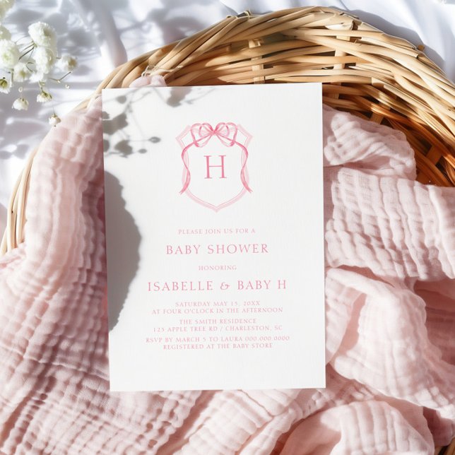 Invitation Baby shower de poitrine rose (Créateur téléchargé)