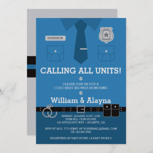 Invitation Baby shower de police