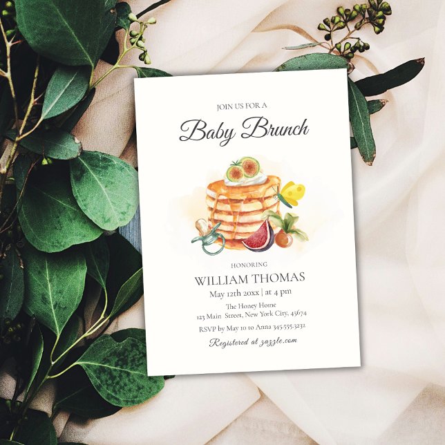 Invitation Baby shower de pomme de terre à pomme de terre (Fruit Baby Brunch Pancake Pacifier Baby Shower Invitation)