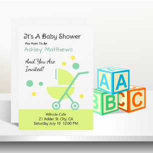 Invitation Baby shower de poussette