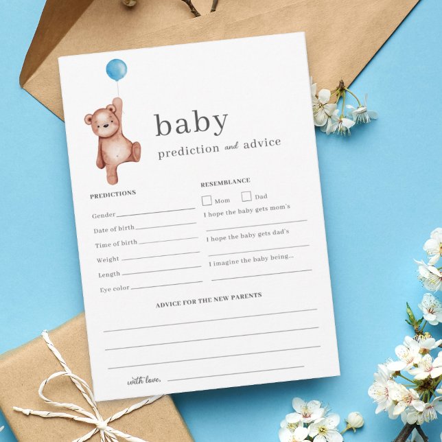 Invitation Baby shower de prévision et de conseil de l'ours e (Créateur téléchargé)