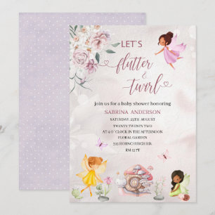 Invitation Baby shower de princesse de fée magique