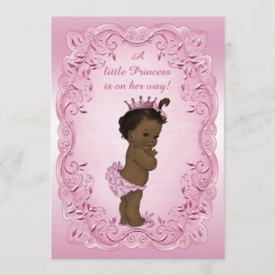 Invitation Baby shower de princesse ethnique Vintage rose
