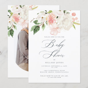 Invitation Baby shower de printemps du jardin flor