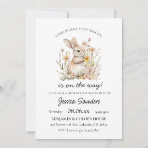 Invitation Baby shower de printemps pour Fleurs sauvages spéc
