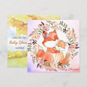 Invitation Baby shower de renards