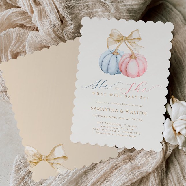 Invitation Baby shower de révélation de genre (Créateur téléchargé)