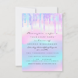 Invitation Baby shower de révélation de genre Fille pieds lic