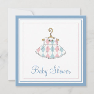 Invitation Baby shower de robe de Jacquard de peti