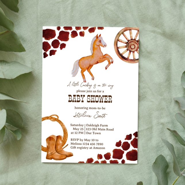 Invitation Baby shower de rodéo occidental Cowboy (Créateur téléchargé)
