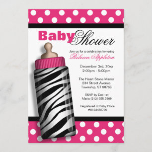 Invitation Baby shower de roses indien de biberon