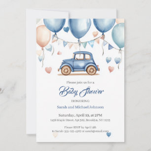 Invitation Baby shower de roues Vintages personnal