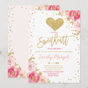 Invitation Baby shower de Saint-Valentin