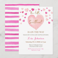 Baby shower de Saint-Valentin au coeur rose