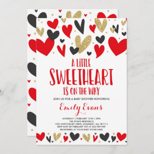 Invitation Baby shower de Saint-Valentin Bébé
