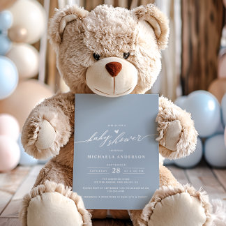 Invitation Baby shower de script élégant minimaliste moderne