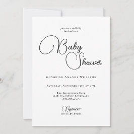 Invitation Baby shower de simplicité moderne