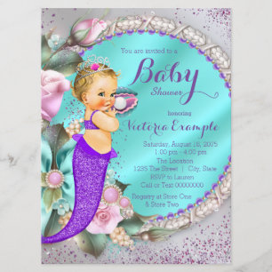 Invitation Baby shower de sirène