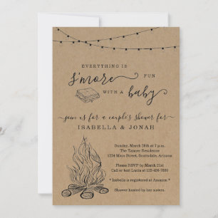 Invitation Baby shower de S'mores Couple