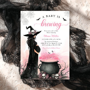 Invitation Baby shower de sorcière Halloween
