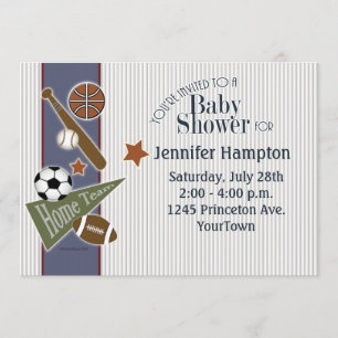Invitation Baby shower de sports