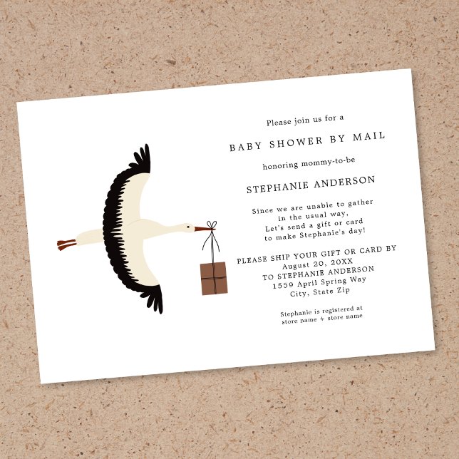 Invitation Baby shower de stockage et de colis par courrier I (Créateur téléchargé)
