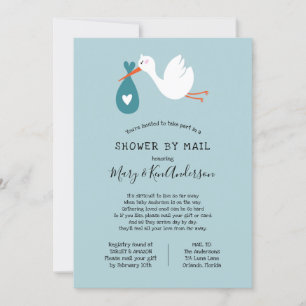 Invitation Baby shower de stockage par courrier