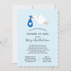 Invitation Baby shower de stockage par courrier