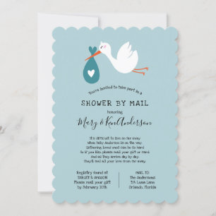 Invitation Baby shower de stockage par courrier