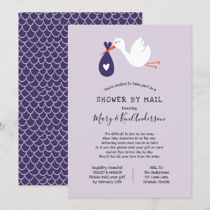 Invitation Baby shower de stockage par courrier