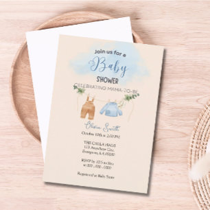 Invitation Baby shower de style vintage