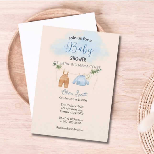 Invitation Baby shower de style vintage (Vintage Style Baby Shower Invitation)
