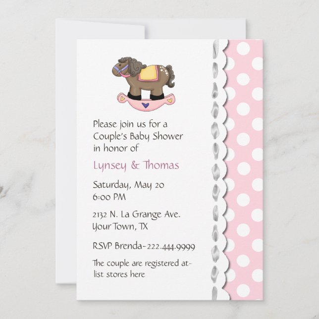 Invitation Baby shower de Stylish Couple (Devant)