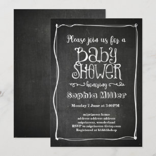 Invitation baby shower de tableau de bord
